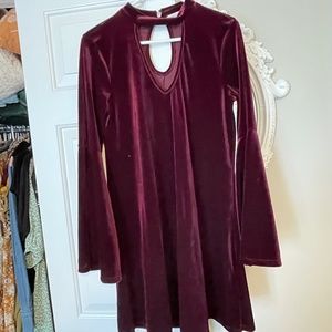 Velvet long sleeve dress
